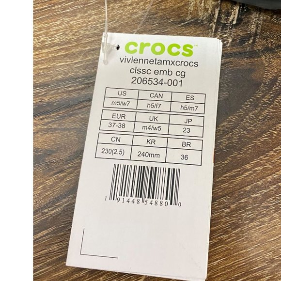 CROCS Vivienne Tam Limited Edition Women's Size 7 - Picture 10 of 10